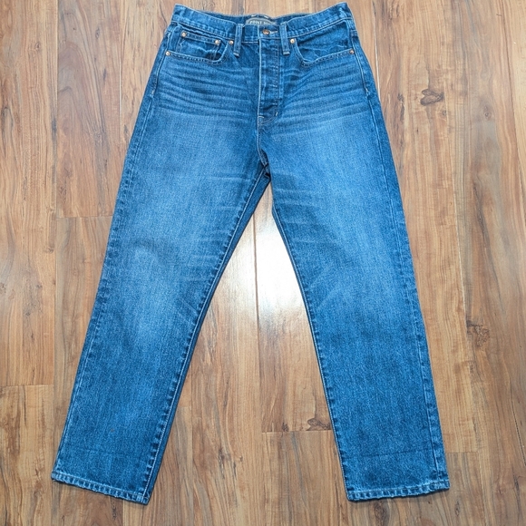 Point Sur Slouchy Boyfriend Jean Women's 27 Medium Wash Baggy Denim Distressed - Picture 1 of 9
